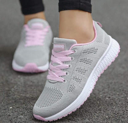 Womens Flats Sneakers Mesh Breathable